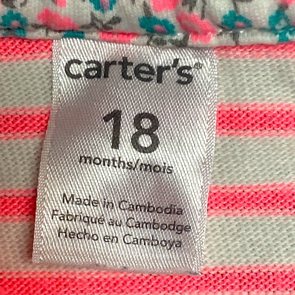 Baby Favorite Bodysuits Pink One Piece Carter’s Pink & White Stripes Hoodie Sz 1 - Picture 8 of 11
